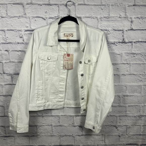 St. John’s Bay White Denim Jacket – NWT- Large - Picture 2 of 8